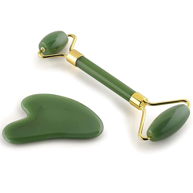 Combo pack Marble Jade Roller WITH STONE MARBLE | Ice Roller Facial Massage | Derma Roller