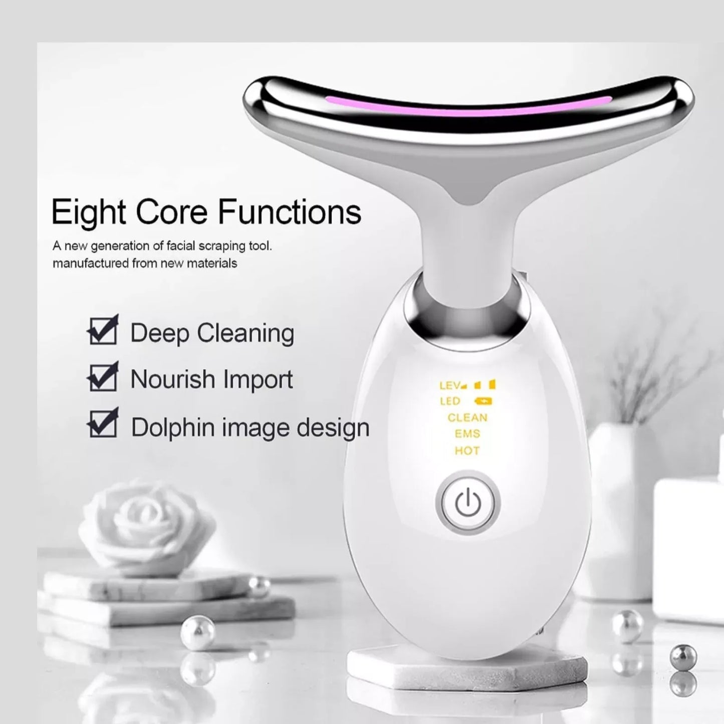 ES-1081 Massager Intense Pulsed Light Wrinkles Reducing Instrument - ESX - Anti Ageing & Reduces Puffiness | Face Massager For Fine Line & Wrinkles - Random Color