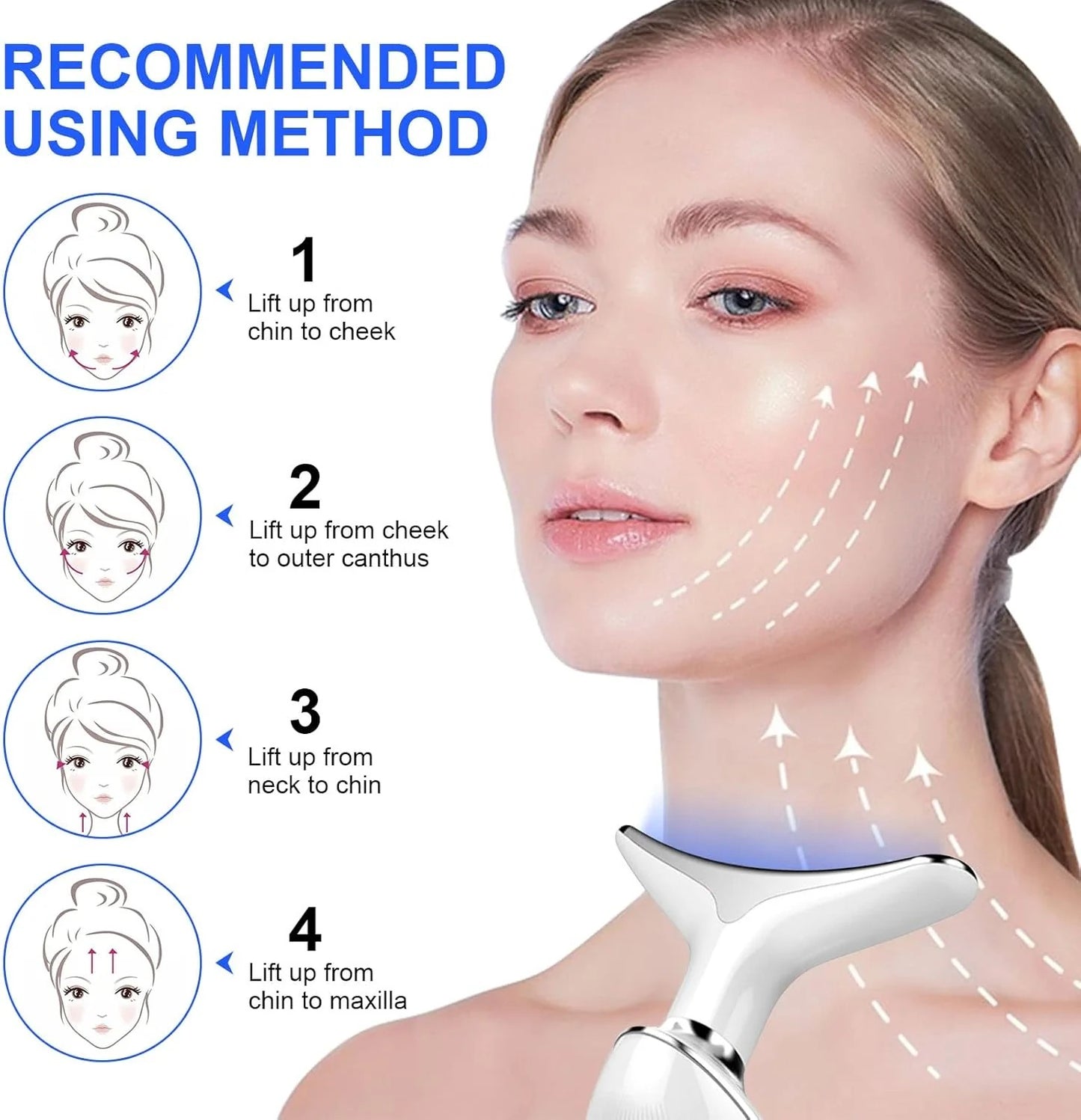 ES-1081 Massager Intense Pulsed Light Wrinkles Reducing Instrument - ESX - Anti Ageing & Reduces Puffiness | Face Massager For Fine Line & Wrinkles - Random Color